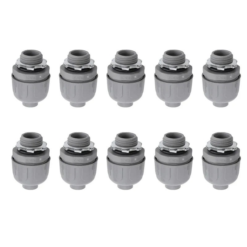 Tough Workhorse Grade Liquid Tight Conduit Connector 1 Inch NPT Nylon 6 Electrical Fittings No Fuss Quick Install Dome Nut Rock Solid Rain Ready For HVAC Marine And Outdoor Jobs