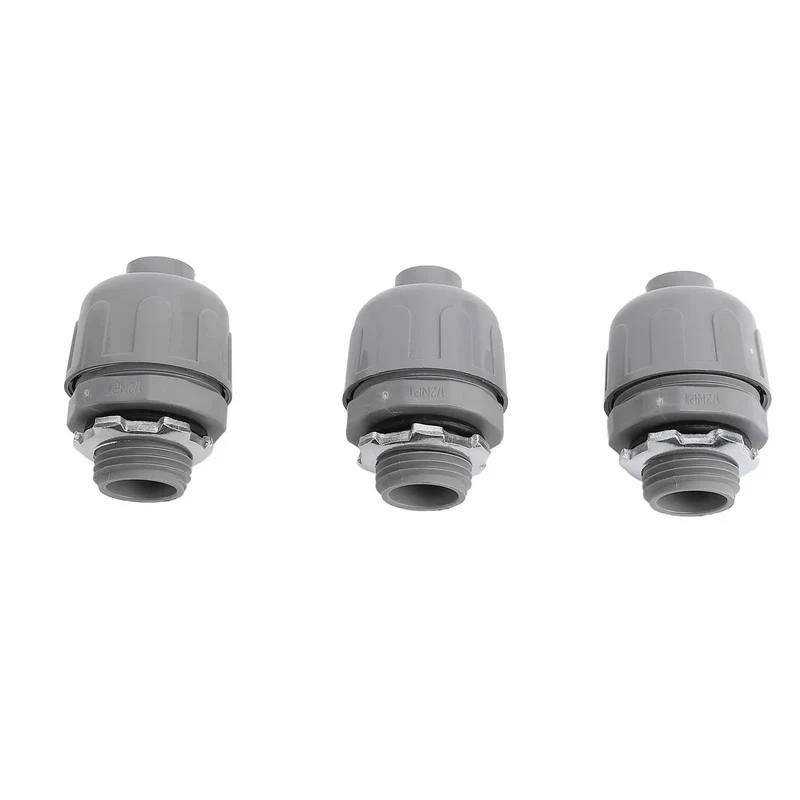 Tough Workhorse Grade Liquid Tight Conduit Connector 1 Inch NPT Nylon 6 Electrical Fittings No Fuss Quick Install Dome Nut Rock Solid Rain Ready For HVAC Marine And Outdoor Jobs