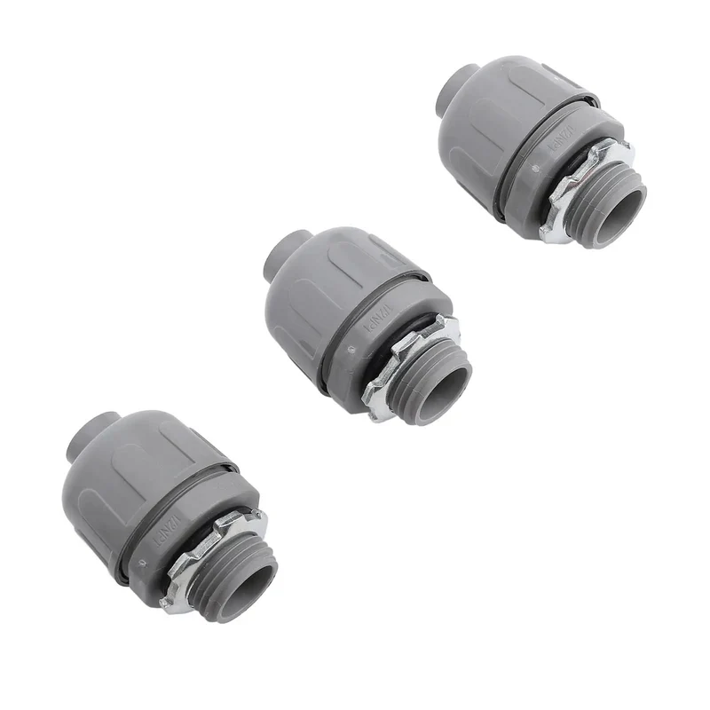 Tough Workhorse Grade Liquid Tight Conduit Connector 1 Inch NPT Nylon 6 Electrical Fittings No Fuss Quick Install Dome Nut Rock Solid Rain Ready For HVAC Marine And Outdoor Jobs