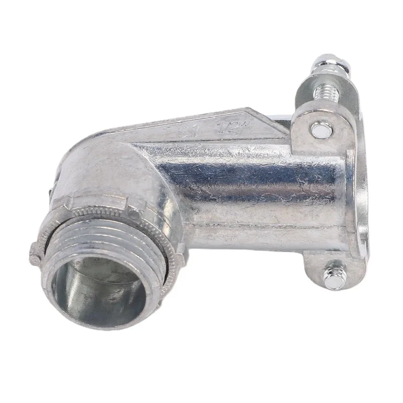 The Real Deal 1/2 Flexible Metal Conduit 90 Degree Squeeze Elbow Connector Die Cast Zinc Alloy Anti Vibration No Sweat Installation For Electrical Work Pro Level