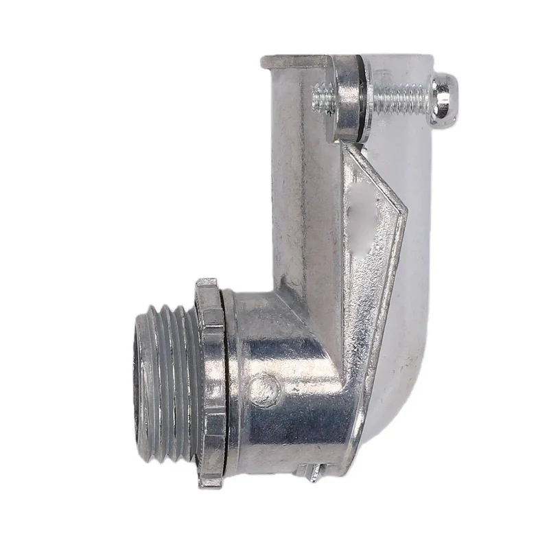 The Real Deal 1/2 Flexible Metal Conduit 90 Degree Squeeze Elbow Connector Die Cast Zinc Alloy Anti Vibration No Sweat Installation For Electrical Work Pro Level