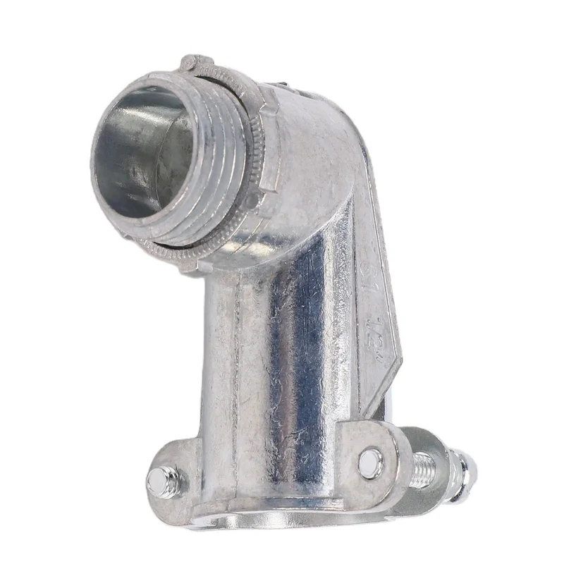 The Real Deal 1/2 Flexible Metal Conduit 90 Degree Squeeze Elbow Connector Die Cast Zinc Alloy Anti Vibration No Sweat Installation For Electrical Work Pro Level