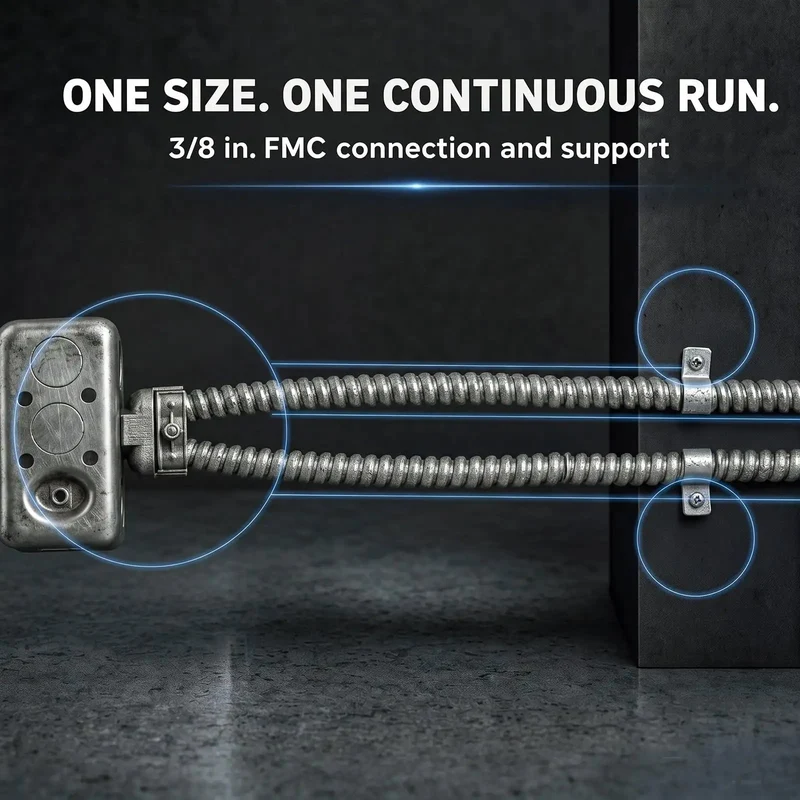Heavy Duty Pro Gear 124 Piece Electrical Conduit Kit Featuring Rock Solid Zinc Box Fittings And Durable Plated Steel Cable Clips For No Hassle Flex AC NM Wire Routing