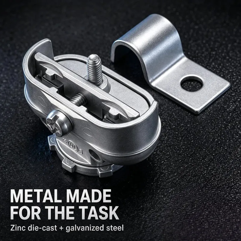 Heavy Duty Pro Gear 124 Piece Electrical Conduit Kit Featuring Rock Solid Zinc Box Fittings And Durable Plated Steel Cable Clips For No Hassle Flex AC NM Wire Routing