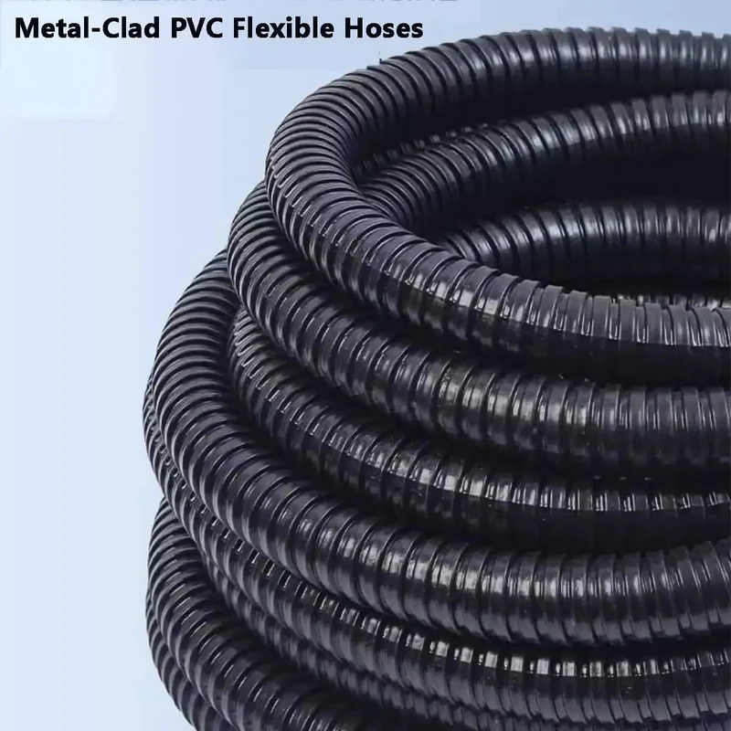 Hella Tough Flexible Pvc Coated Steel Conduit Corrugated Electrical Tubing Wire Loom Cable Protector Harness Sleeve Waterproof Abrasion Resistant Home And Car Wiring Setup