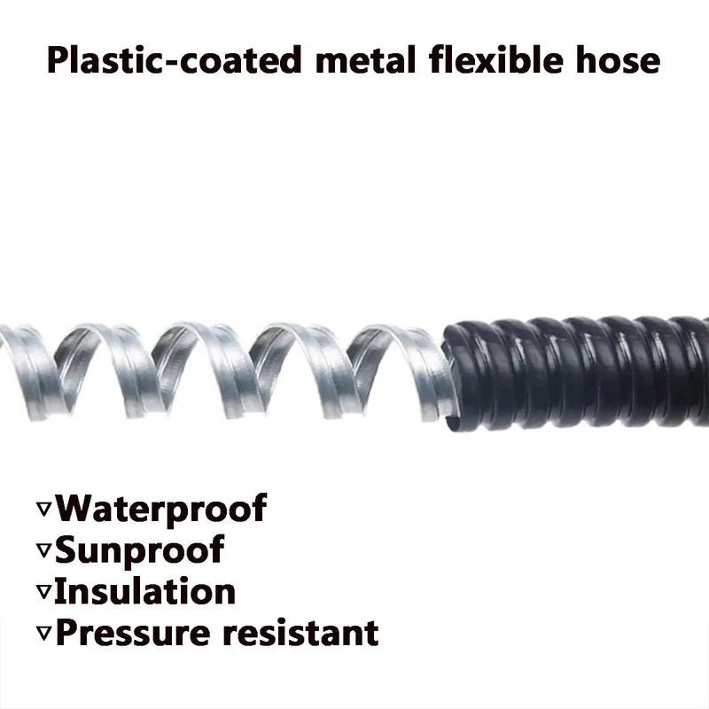 Hella Tough Flexible Pvc Coated Steel Conduit Corrugated Electrical Tubing Wire Loom Cable Protector Harness Sleeve Waterproof Abrasion Resistant Home And Car Wiring Setup