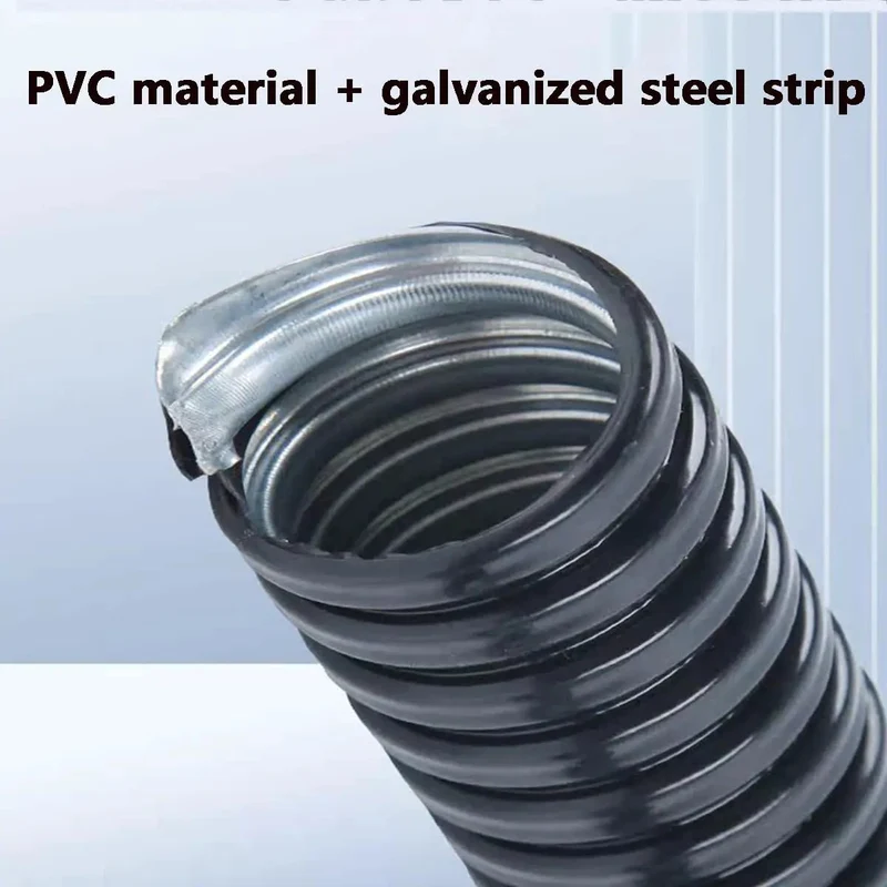 Heavy Duty Flexible PVC Coated Steel Conduit 19Mm 20Mm Corrugated Electrical Tubing Designed For The Daily Grind With Tough As Nails Cable Wire Loom Protection Indoors And Outdoors