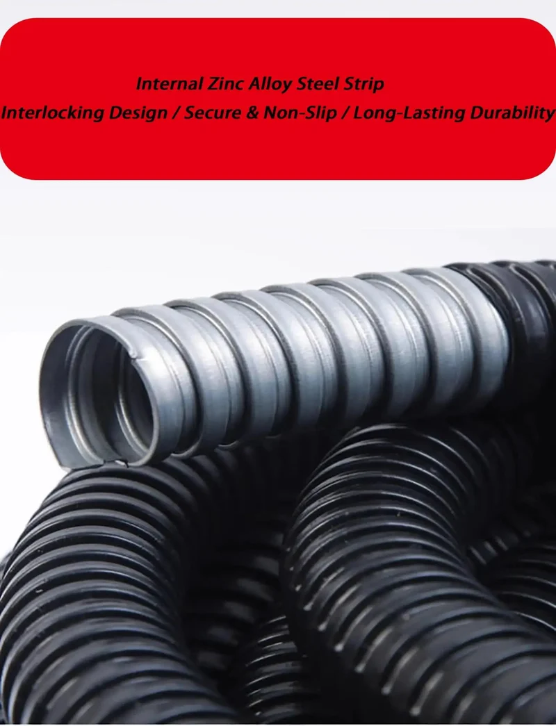 Heavy Duty Flexible Pvc Coated Metal Conduit With Slick Corrugated Wire Protection Sleeving For Train Lines And Railway Cables Kickass Weatherproof Build Rock Solid For Every Electrical Project