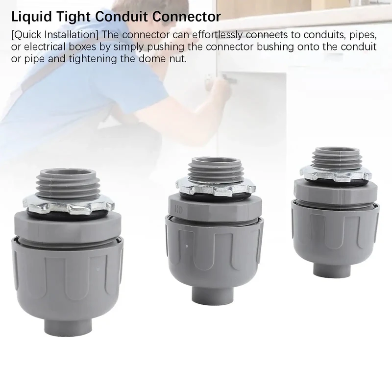 Tough As Nails 20 Pack Half Inch Npt Liquid Tight Conduit Connectors Rugged Nylon 6 Non Metallic Fittings Designed For Knuckle Buster Electrical Work Hvac Rigging And Gritty Outdoor Lighting Upgrades