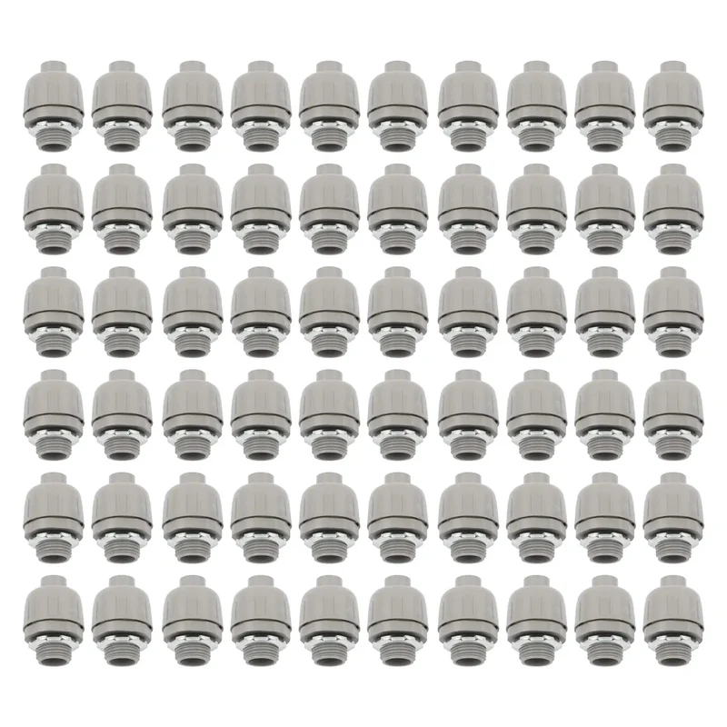 Half Inch Npt Conduit Connectors, Stress Free Snap Together Setup For Rigid Electrical Wiring, Bulletproof Hold Design, Heavy Duty Steel Blend, Got You Covered With 60 Piece Pack