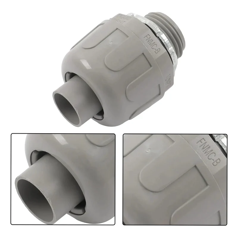 Heavy Duty Half Inch Npt Conduit Connectors 180 Degree Straight Wire Cable Grip 150 Pack Tool Free Slide And Tighten Design Built Tough Impact Resistant Hangs Solid On Rough Job Sites