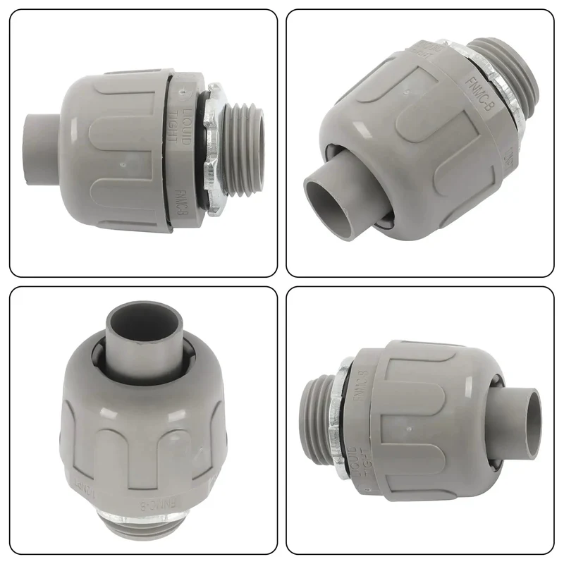 Heavy Duty Half Inch Npt Conduit Connectors 180 Degree Straight Wire Cable Grip 150 Pack Tool Free Slide And Tighten Design Built Tough Impact Resistant Hangs Solid On Rough Job Sites