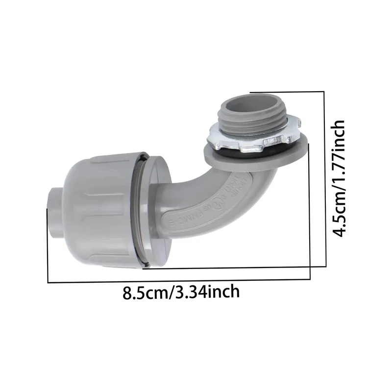 Hella Tough 1/2 Inch NPT 90 Degree RMC Conduit Connectors Bulk 60 Pack Steel Insert Slick Tool Free Snap Install For Street Rod And DIY Electrical Wiring