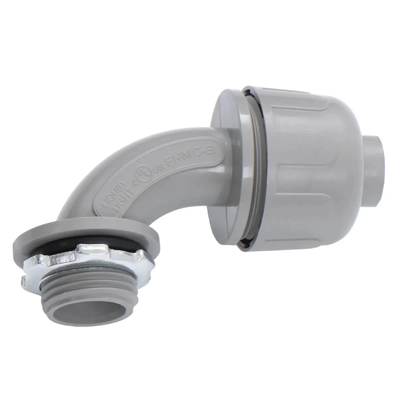 Hella Tough 1/2 Inch NPT 90 Degree RMC Conduit Connectors Bulk 60 Pack Steel Insert Slick Tool Free Snap Install For Street Rod And DIY Electrical Wiring