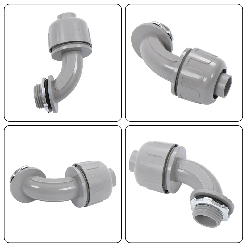 Hella Tough 1/2 Inch NPT 90 Degree RMC Conduit Connectors Bulk 60 Pack Steel Insert Slick Tool Free Snap Install For Street Rod And DIY Electrical Wiring