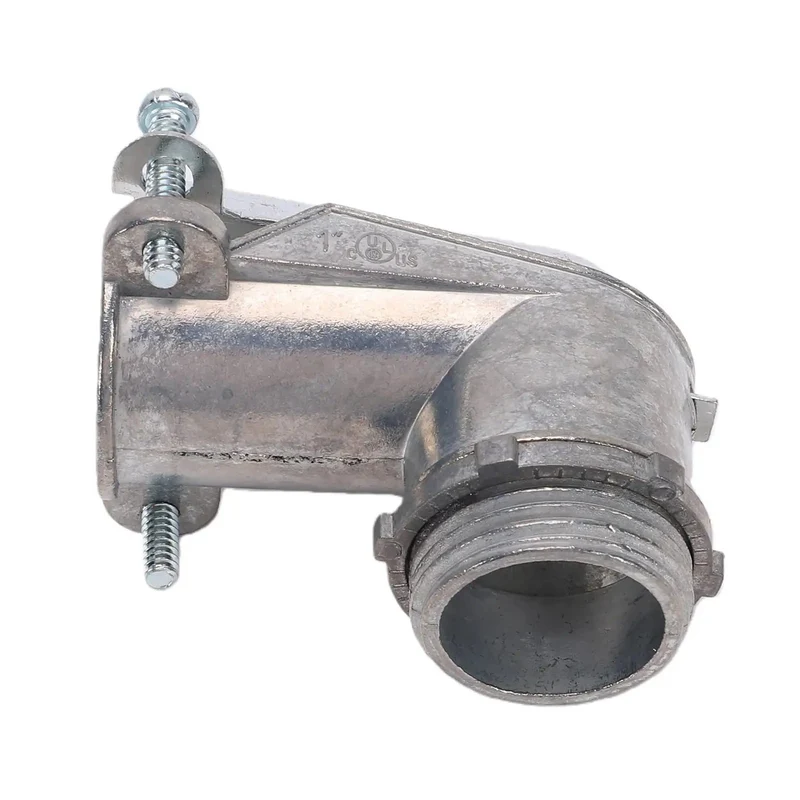 Rock Solid 90 Degree Squeeze Connector For 1 Inch AC MC And Flexible Metal Conduit No Sweat Quarter Turn Routing Drop Dead Durable Zinc Alloy Fitting