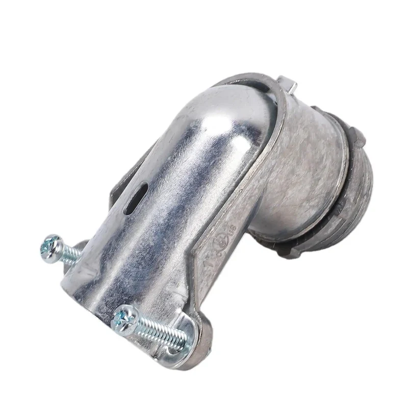 Rock Solid 90 Degree Squeeze Connector For 1 Inch AC MC And Flexible Metal Conduit No Sweat Quarter Turn Routing Drop Dead Durable Zinc Alloy Fitting