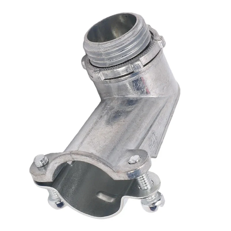 Rock Solid 90 Degree Squeeze Connector For 1/2 Inch Ac Mc And Flexible Metal Conduit Dead Simple Zinc Alloy Electrical Wiring Fitting Quick Straight Angle Turn Tight Space Hella Secure No Sweat Install