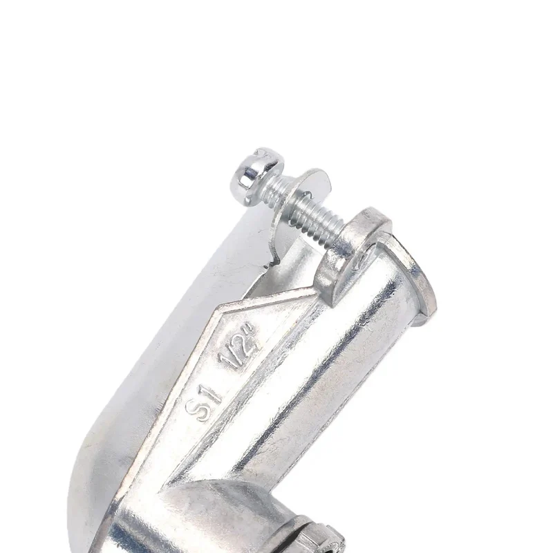 Rock Solid 90 Degree Squeeze Connector For 1/2 Inch Ac Mc And Flexible Metal Conduit Dead Simple Zinc Alloy Electrical Wiring Fitting Quick Straight Angle Turn Tight Space Hella Secure No Sweat Install