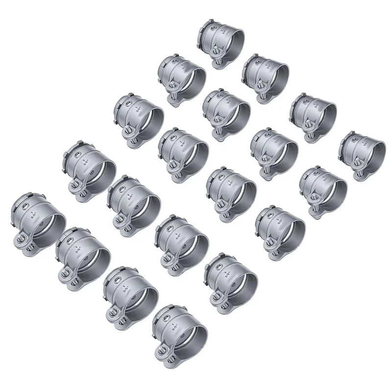 Top Shelf Twenty Pack Of 3/4 Inch Zinc Alloy Squeeze Connector Conduit Fittings Crafted For Flexible Metal Wiring And Quick Junction Box Hookups Reliable Gear That Gives You More Bang For Your Buck