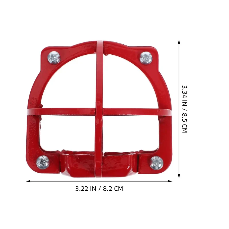 Bulldog Tough Fire Sprinkler Head Cage Guard and Protector for 1/2 Inch Iron Pipe in Bright Red Finish to Take the Beating from Forklifts and Hand Tools while Keeping Your Life Safety Gear Solid as Rock when You Need It