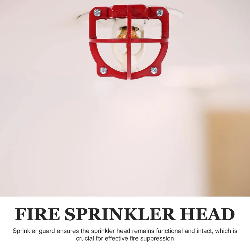 Bulldog Tough Fire Sprinkler Head Cage Guard and Protector for 1/2 Inch Iron Pipe in Bright Red Finish to Take the Beating from Forklifts and Hand Tools while Keeping Your Life Safety Gear Solid as Rock when You Need It