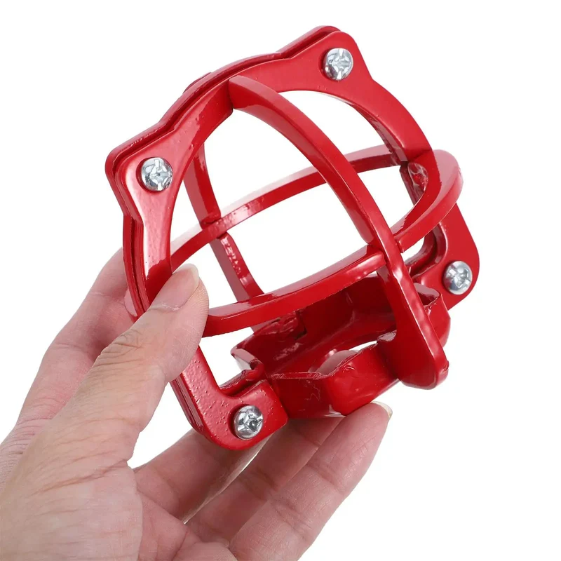 Bulldog Tough Fire Sprinkler Head Cage Guard and Protector for 1/2 Inch Iron Pipe in Bright Red Finish to Take the Beating from Forklifts and Hand Tools while Keeping Your Life Safety Gear Solid as Rock when You Need It