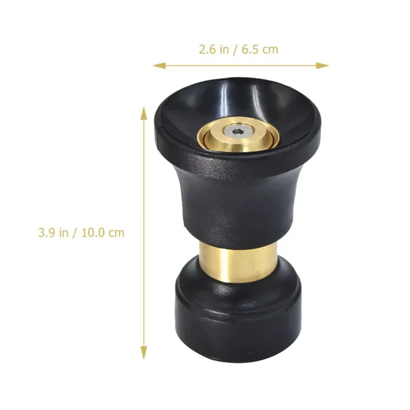 Hella Slick High Performance Water Sprinkler Head with Zinc Alloy Nozzle for Heavy Duty Garden Irrigation and Car Wash plus Deck and Gutter Cleaning Black Multi Mode Spray Full Control