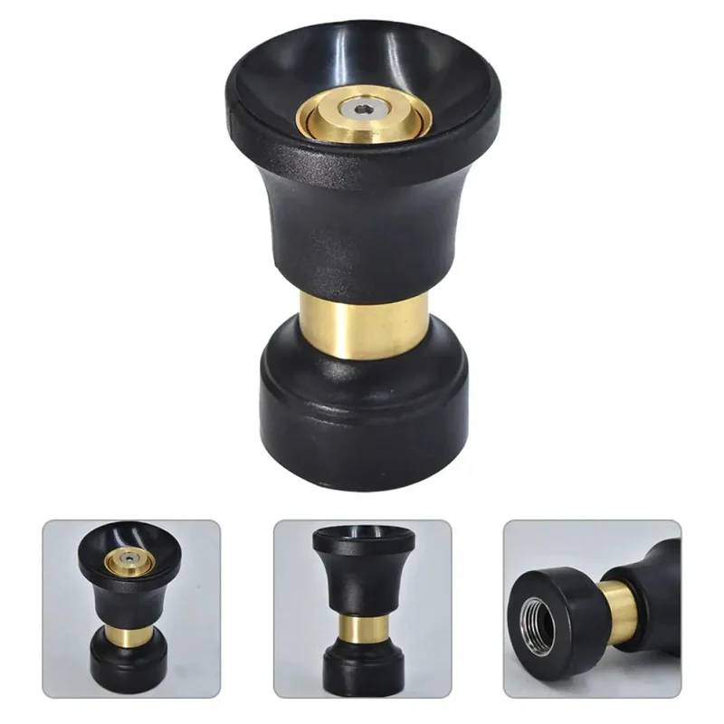 Hella Slick High Performance Water Sprinkler Head with Zinc Alloy Nozzle for Heavy Duty Garden Irrigation and Car Wash plus Deck and Gutter Cleaning Black Multi Mode Spray Full Control