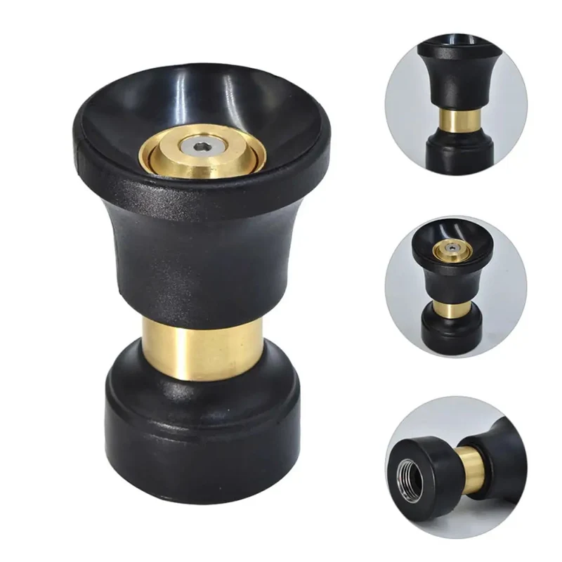 Hella Slick High Performance Water Sprinkler Head with Zinc Alloy Nozzle for Heavy Duty Garden Irrigation and Car Wash plus Deck and Gutter Cleaning Black Multi Mode Spray Full Control