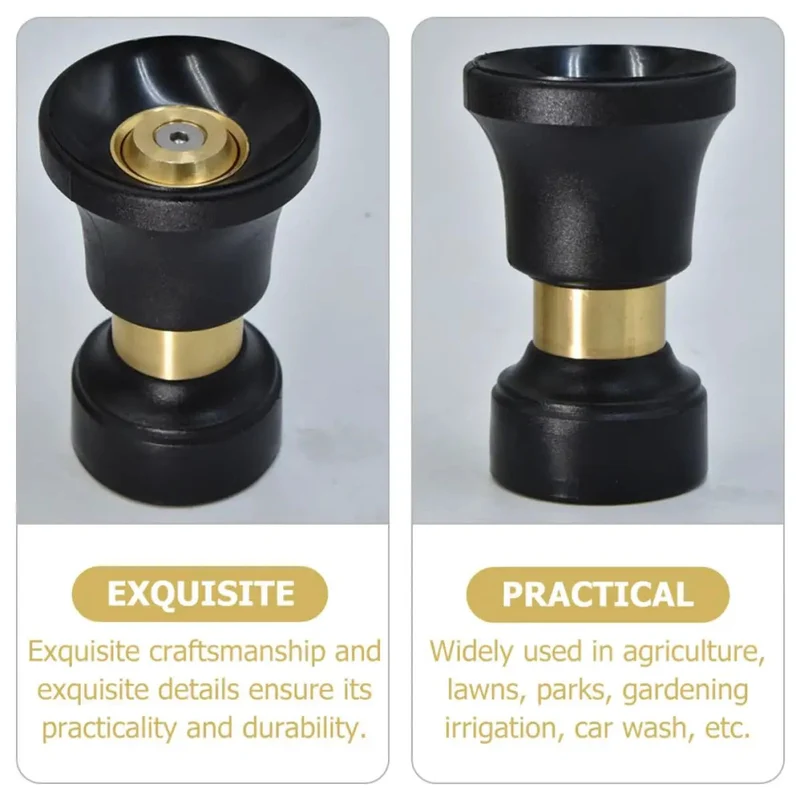 Hella Slick High Performance Water Sprinkler Head with Zinc Alloy Nozzle for Heavy Duty Garden Irrigation and Car Wash plus Deck and Gutter Cleaning Black Multi Mode Spray Full Control