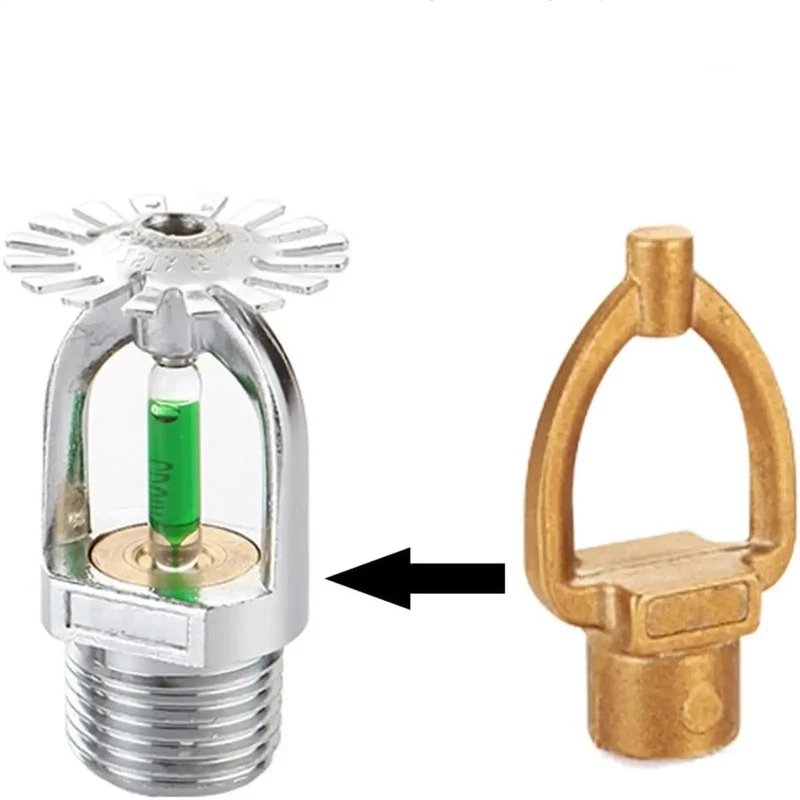 5-Pack Pendent Fire Sprinkler Heads 1/2 Inch Quick Response 93 Celsius Nickel Plated Copper With Wrench Badass Smoke Eaters Rapid Fire Suppression For Top Shelf Protection