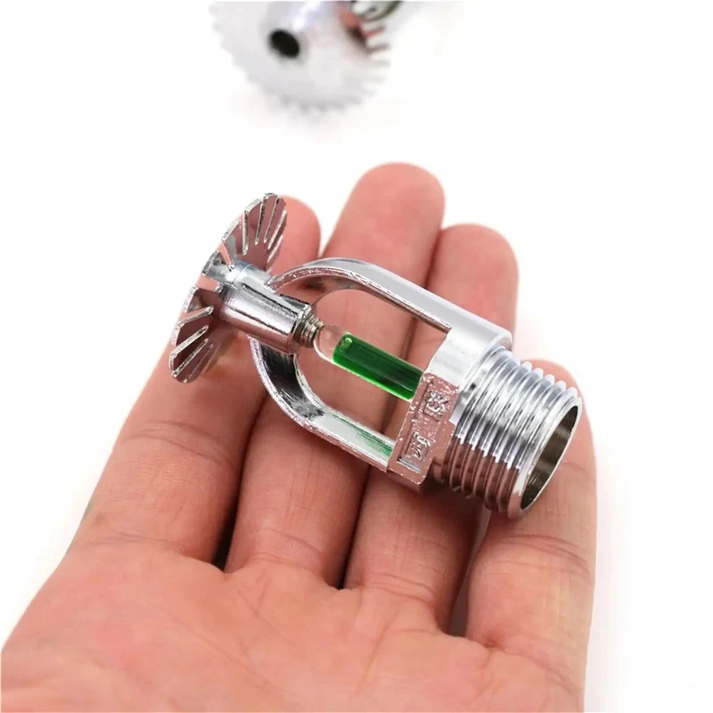5-Pack Pendent Fire Sprinkler Heads 1/2 Inch Quick Response 93 Celsius Nickel Plated Copper With Wrench Badass Smoke Eaters Rapid Fire Suppression For Top Shelf Protection
