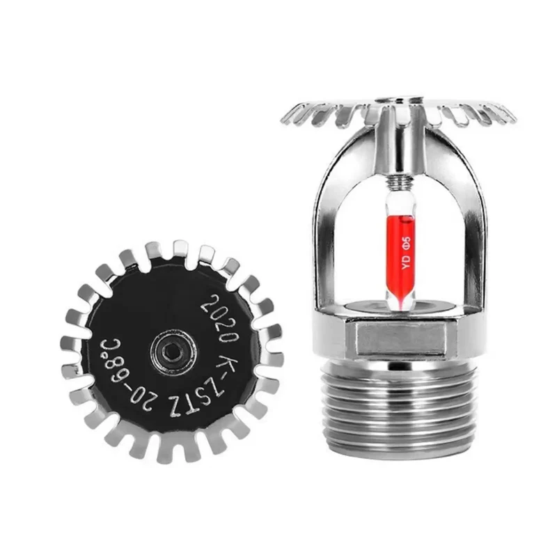 Top Shelf 5 Pack Fire Sprinkler Heads Chrome Plated Brass Heat Activated Upright Design Three Quarter Inch Dn20 K115 Rating Pro Grade Fixtures For Real World Commercial Safety