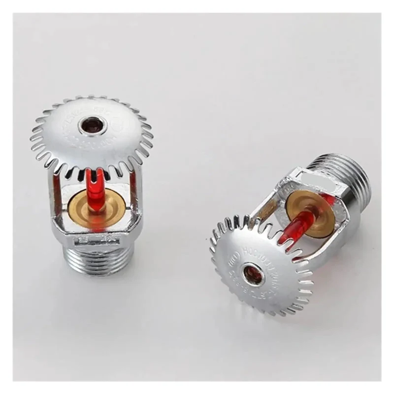Kick Ass Brass Fire Sprinkler Heads 5 Pack 155F Upright Design Built like a Tank with Red Glass Bulb for Fast NPT Install and Even Water Distribution for Top Shelf Safety Results