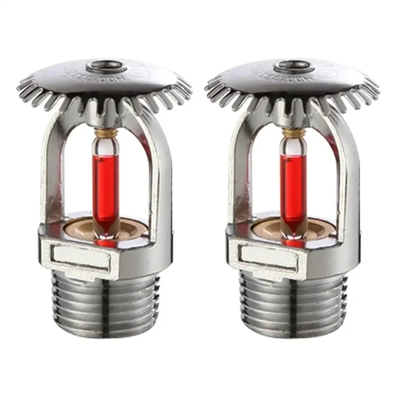 Knockout 5 Pack Heavy Duty Brass Fire Sprinkler Heads 155 Degree Fahrenheit Upright Design Featuring Fast Break Glass Bulbs For Unbeatable Indoor Defense Upgrades
