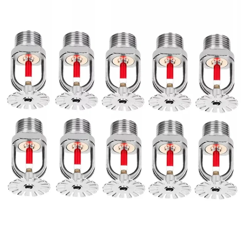 Straight Up Reliable Fire Sprinkler Heads 10 Pack Pendant Style Quick Response Kit Featuring Red Glass Bulb And 155F Trigger Temp Heavy Duty Alloy Build Hella Tough For No Sweat Mounting