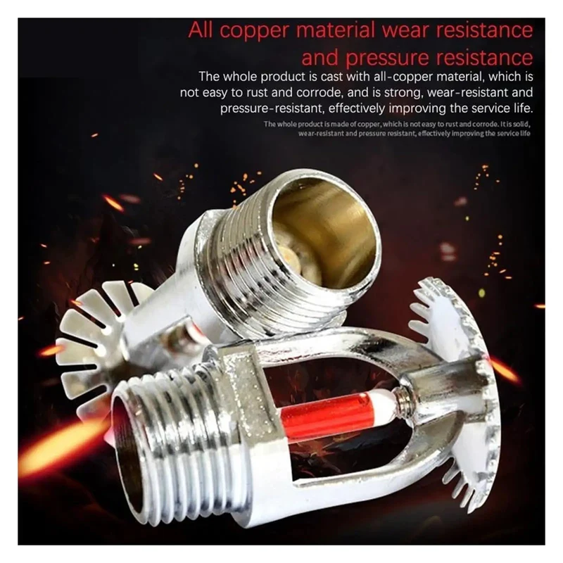 Heavy Duty Kick Ass Fire Sprinkler Head Hits Hard At 68C For Fast Response And Easy Up Or Down Ceiling Mounting Compatible With DN15 And DN20 Pipes For School And Office Projects