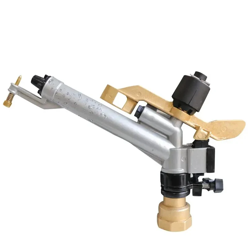 Heavy Duty Pro Grade 1.5 Inch Irrigation Sprinkler Gun With 360 Degree Adjustable Impact Spray For No Fuss Farm Garden And Forestry Watering On Big Acres