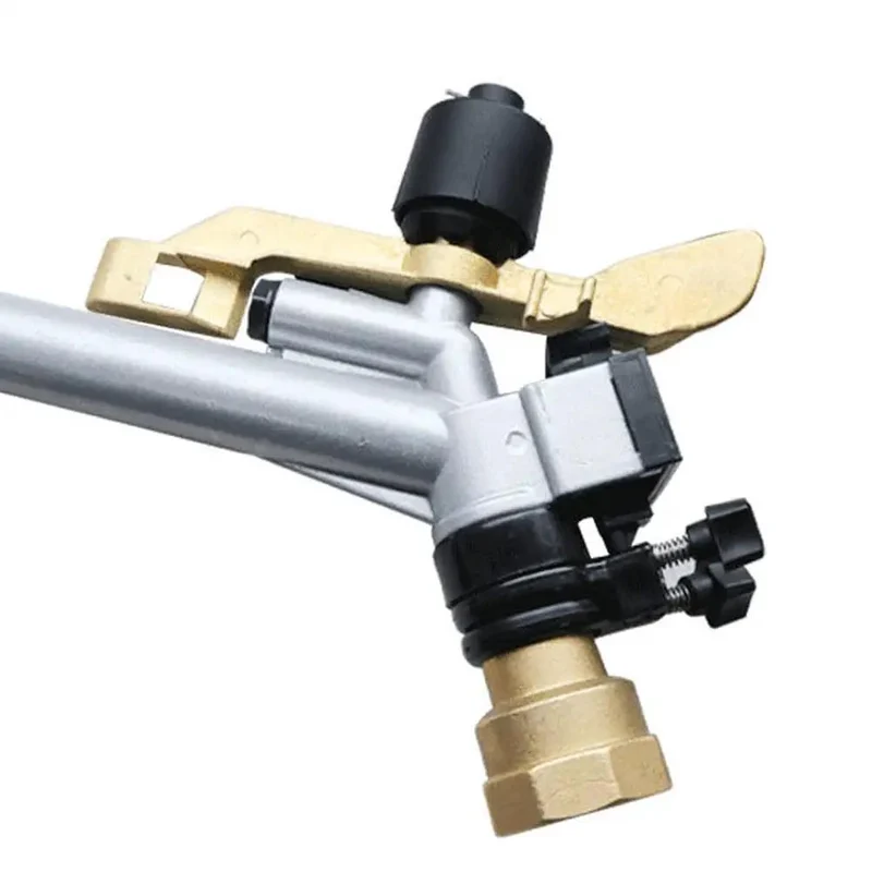 Heavy Duty Pro Grade 1.5 Inch Irrigation Sprinkler Gun With 360 Degree Adjustable Impact Spray For No Fuss Farm Garden And Forestry Watering On Big Acres
