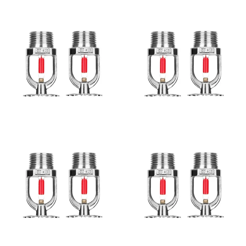 Top Shelf Fire Sprinkler Heads Pack Of Eight Chrome Plated Brass Body Sixty Eight Degree Glass Bulb Thermal Response Three Quarter Inch Dn20 Pendent Or Upright Mounting Built Tough Protection Real Deal Setup