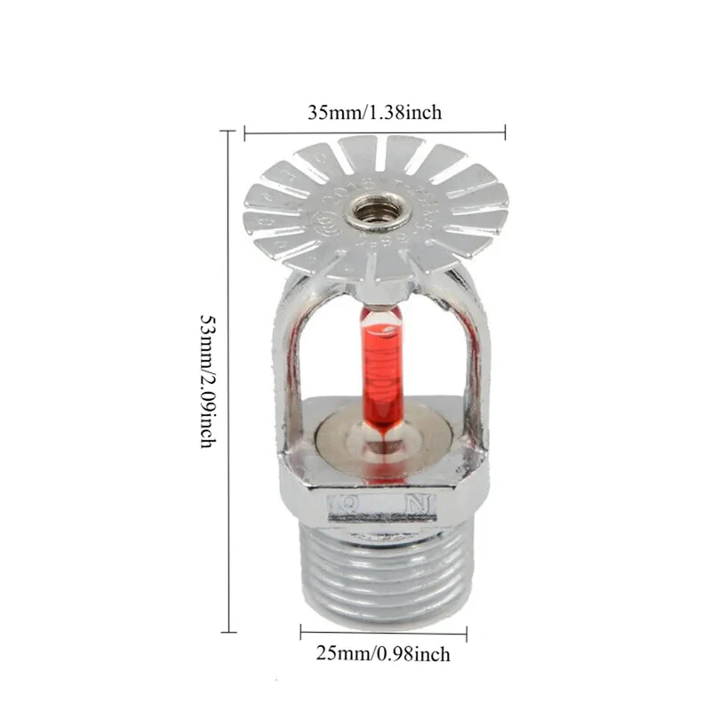 Top Shelf Fire Sprinkler Heads Pack Of Eight Chrome Plated Brass Body Sixty Eight Degree Glass Bulb Thermal Response Three Quarter Inch Dn20 Pendent Or Upright Mounting Built Tough Protection Real Deal Setup