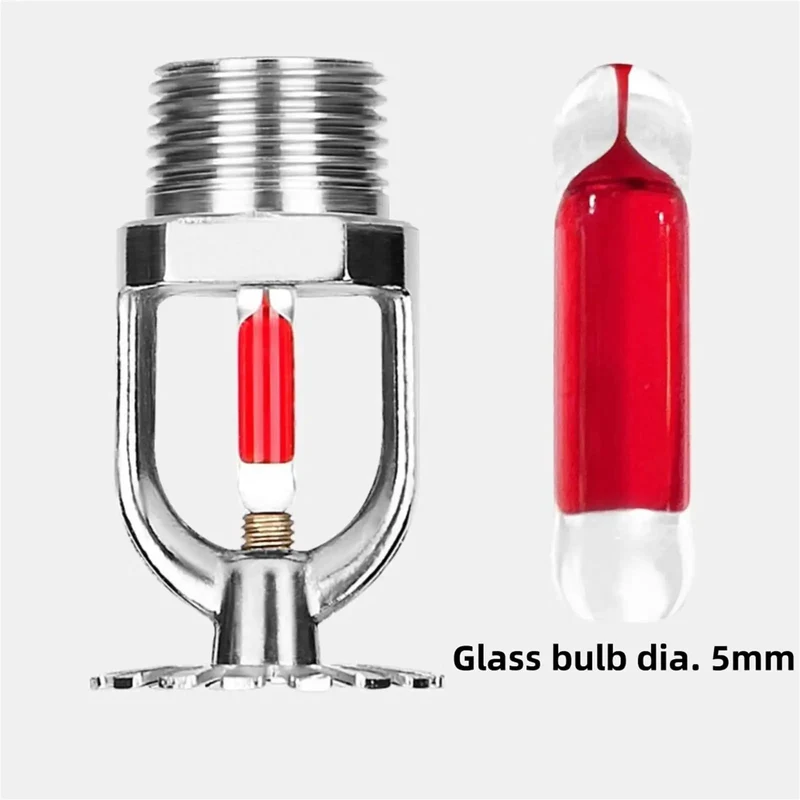 Top Shelf Fire Sprinkler Heads Pack Of Eight Chrome Plated Brass Body Sixty Eight Degree Glass Bulb Thermal Response Three Quarter Inch Dn20 Pendent Or Upright Mounting Built Tough Protection Real Deal Setup