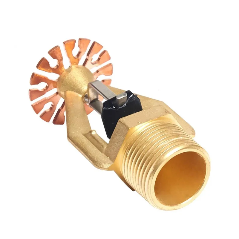 Real Deal Pendent Fire Sprinkler Head Featuring Fast Response Copper Build With One Inch Male Thread For Quick Hookup To Heavy Duty Auto Spray Protection Gear