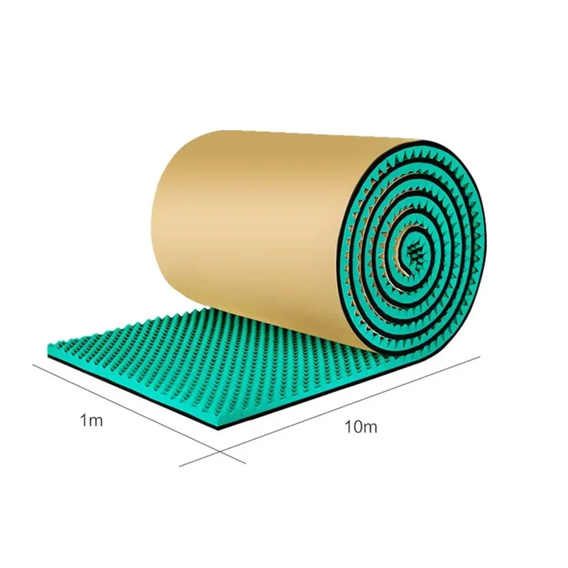 Slick Heavy Duty Egg Crate Acoustic Foam Roll Self Adhesive Soundproof Wall Panels High Density Rock Solid Noise Dampening Marine Foam Sheets Pro Grade Home Studio Setup Orange Roll