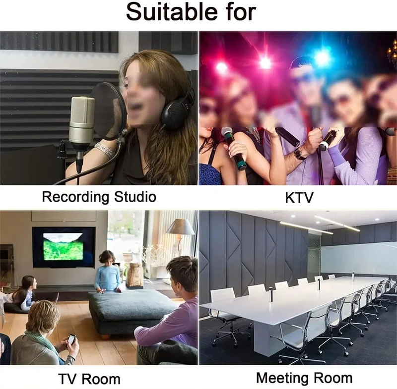 High Density Polyester Acoustic Foam Panels Fabric Wrapped Sound Absorption Tiles For Home Studio Wall Decor Heavy Duty Echo Baffles To Ditch The Reverb Chill Out And Get That Clean Audio Setup Today