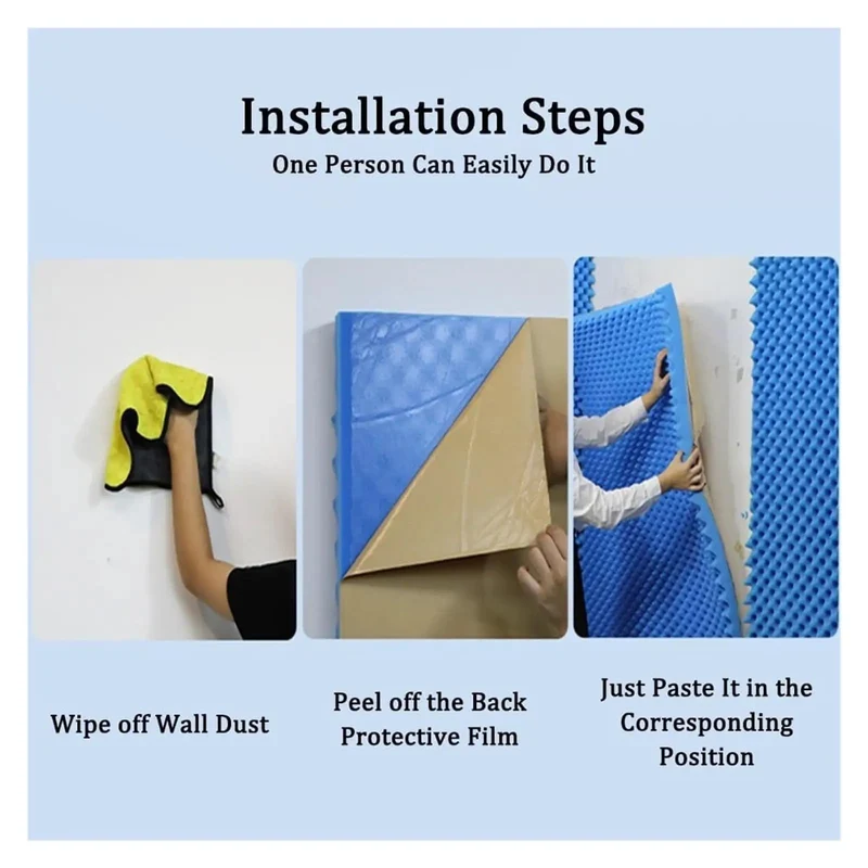 Premium Soundproofing Panels 3 Cm Thick Acoustic Foam Wall Mats Peel Adhesive Strip For Recording Studios Home Theater Decibel Killer Noise Hater Vibration Absorbing Mats Easy Cut Flexibility For Any Space To Stop The Ruckus