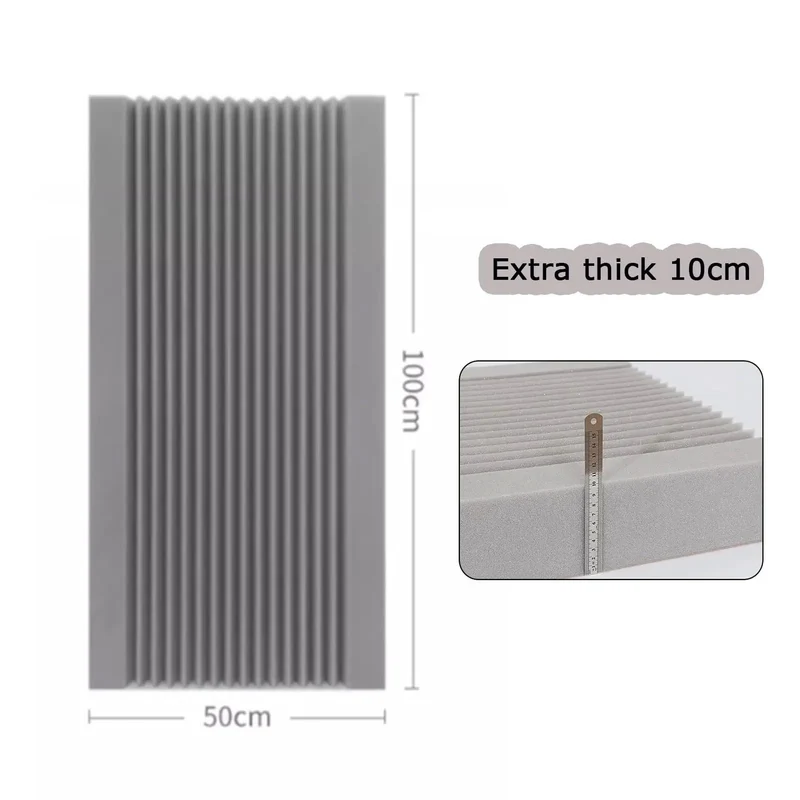 Pro Level Soundproof Studio Wedges Heavy Duty Acoustic Foam Panels 4 Inch Thick Noise Reducing Wall Tiles For Gaming Setup Home Theater Sick Sound Treatment Black Set Of 30