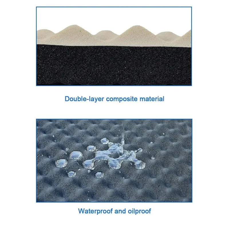 Blue Egg Crate Acoustic Foam Roll That Slays Noise, 3.2 Inch X 32.8 Feet, 2 Inch Thick Sound Proof Panels With Adhesive, Flame Retardant Sponge To Dampen Echoes, Block Racket, Home Studio Walls