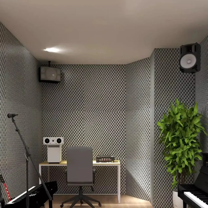 Heavy Duty Sound Proof Padding With Slick Water Resistant Acoustic Foam For Room Noise Cancelling And Super Quick Rebound Egg Crate Wall Panels Easy Peel Stick Game Changer